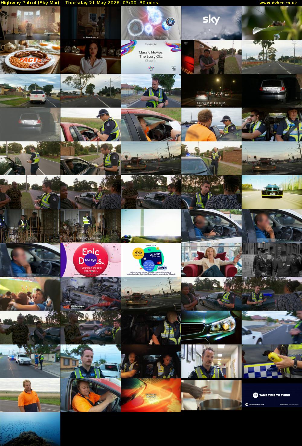 Highway Patrol (Sky Mix) Thursday 21 May 2026 03:00 - 03:30
