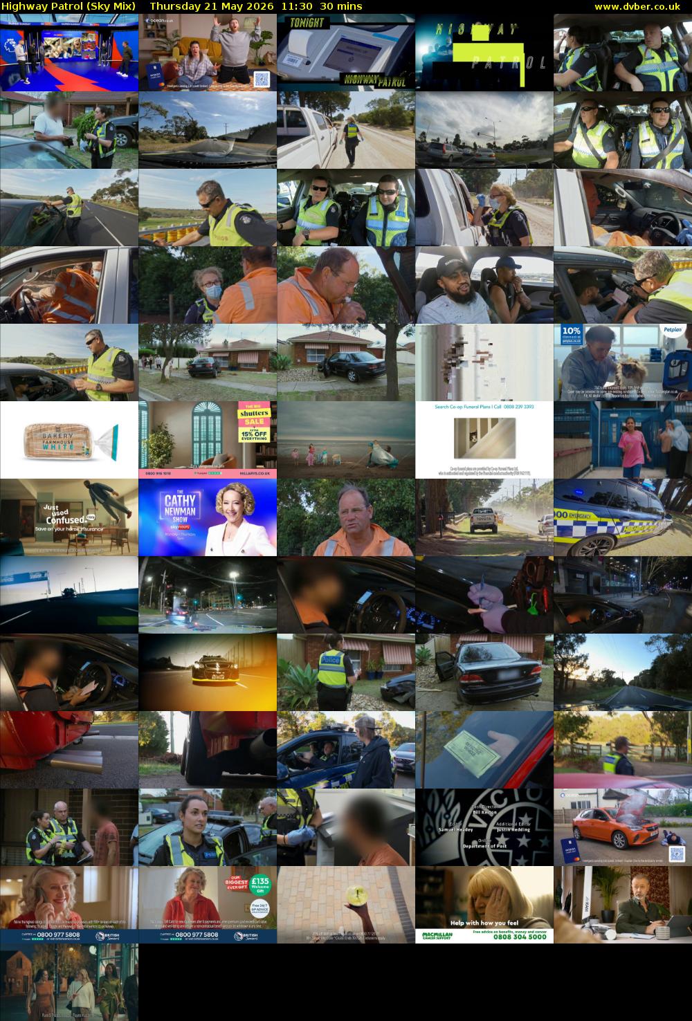 Highway Patrol (Sky Mix) Thursday 21 May 2026 11:30 - 12:00