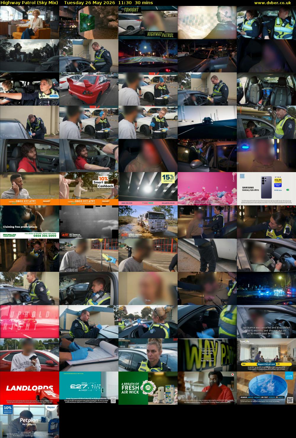 Highway Patrol (Sky Mix) Tuesday 26 May 2026 11:30 - 12:00