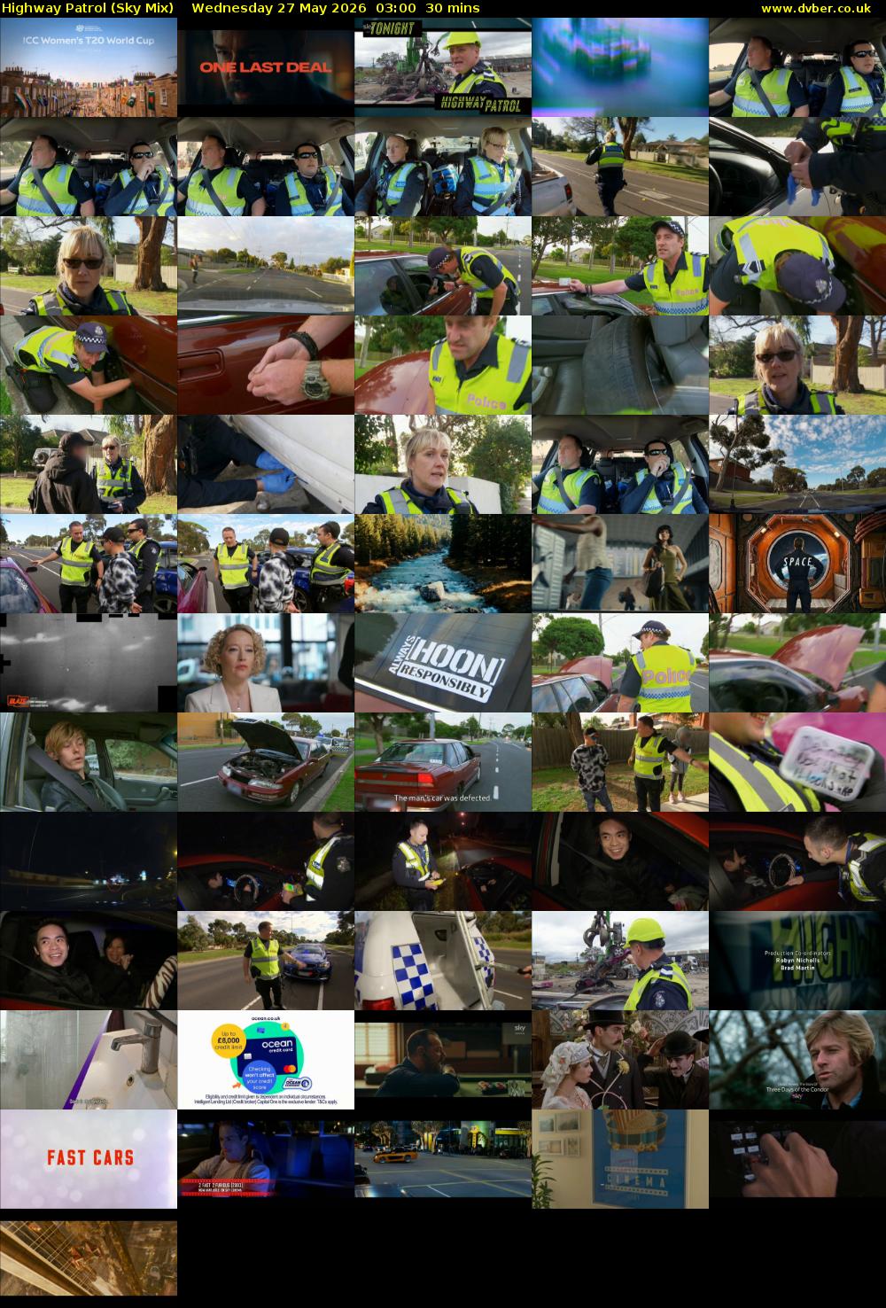 Highway Patrol (Sky Mix) Wednesday 27 May 2026 03:00 - 03:30