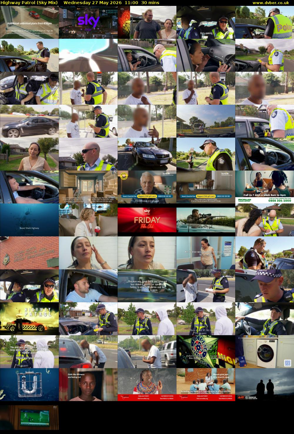 Highway Patrol (Sky Mix) Wednesday 27 May 2026 11:00 - 11:30