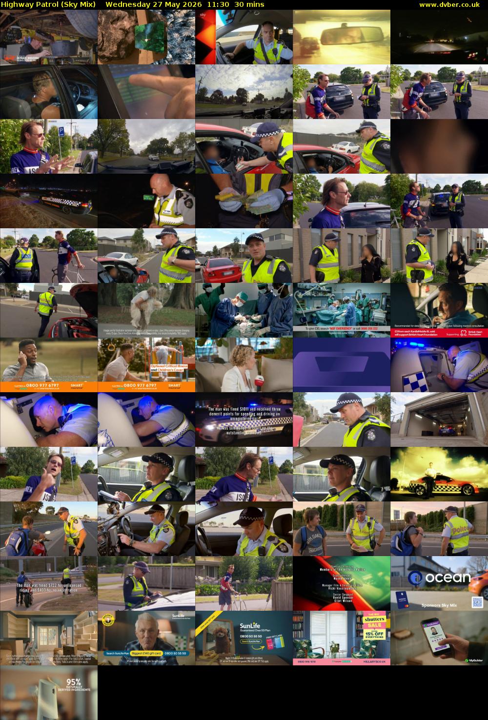 Highway Patrol (Sky Mix) Wednesday 27 May 2026 11:30 - 12:00