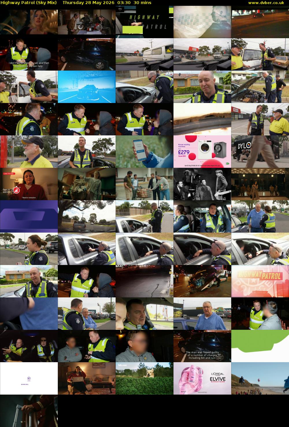 Highway Patrol (Sky Mix) Thursday 28 May 2026 03:30 - 04:00