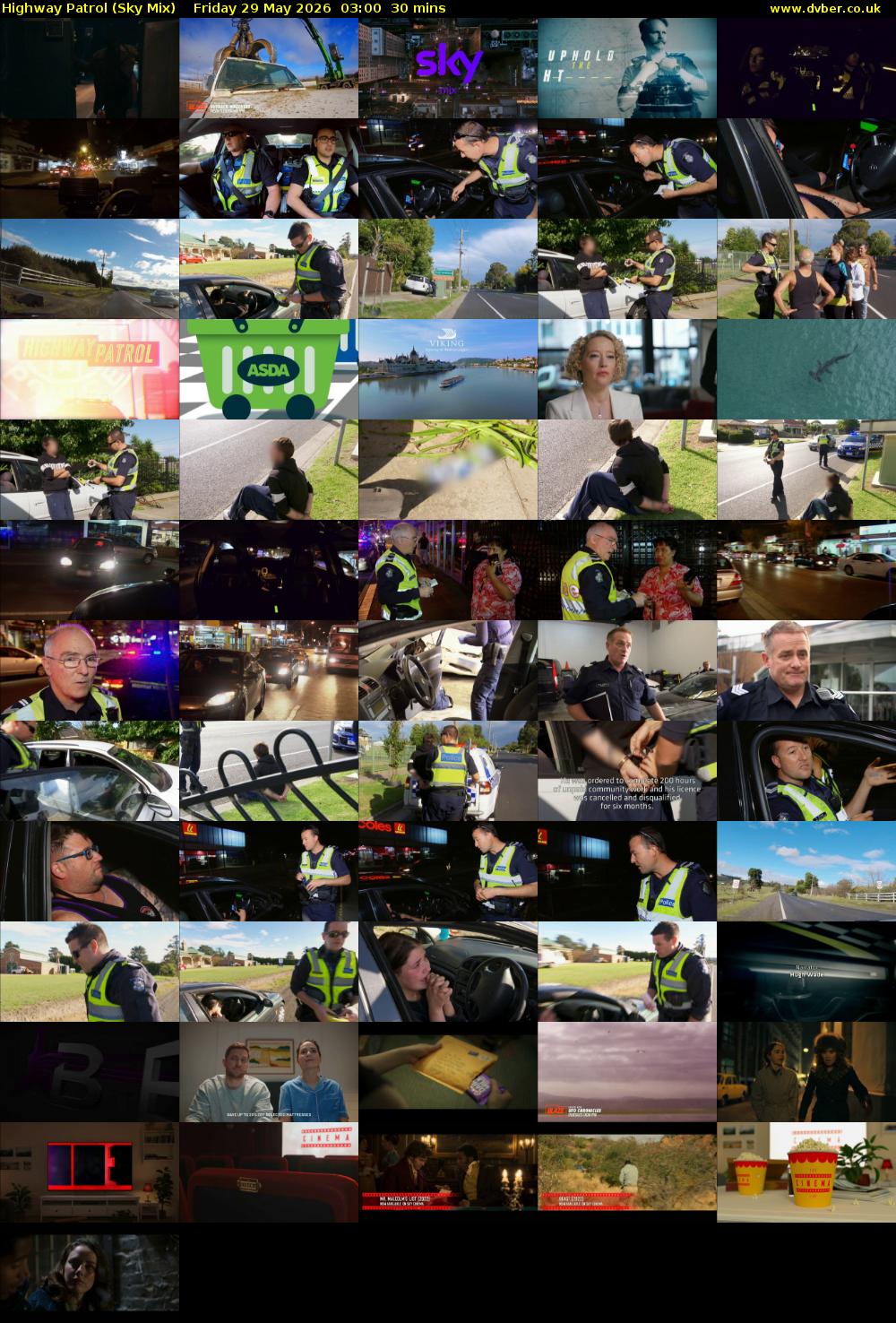 Highway Patrol (Sky Mix) Friday 29 May 2026 03:00 - 03:30