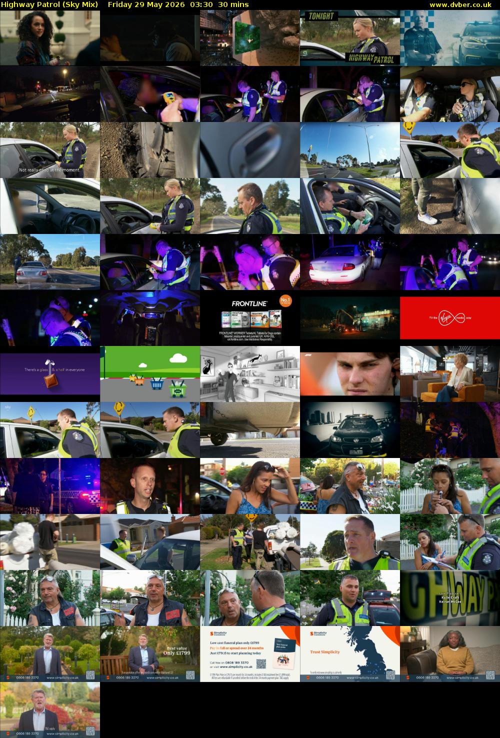 Highway Patrol (Sky Mix) Friday 29 May 2026 03:30 - 04:00
