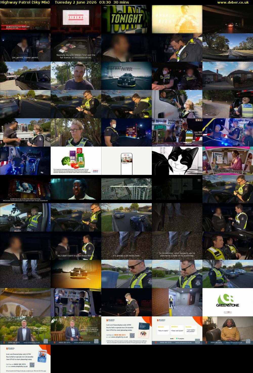 Highway Patrol (Sky Mix) Tuesday 2 June 2026 03:30 - 04:00