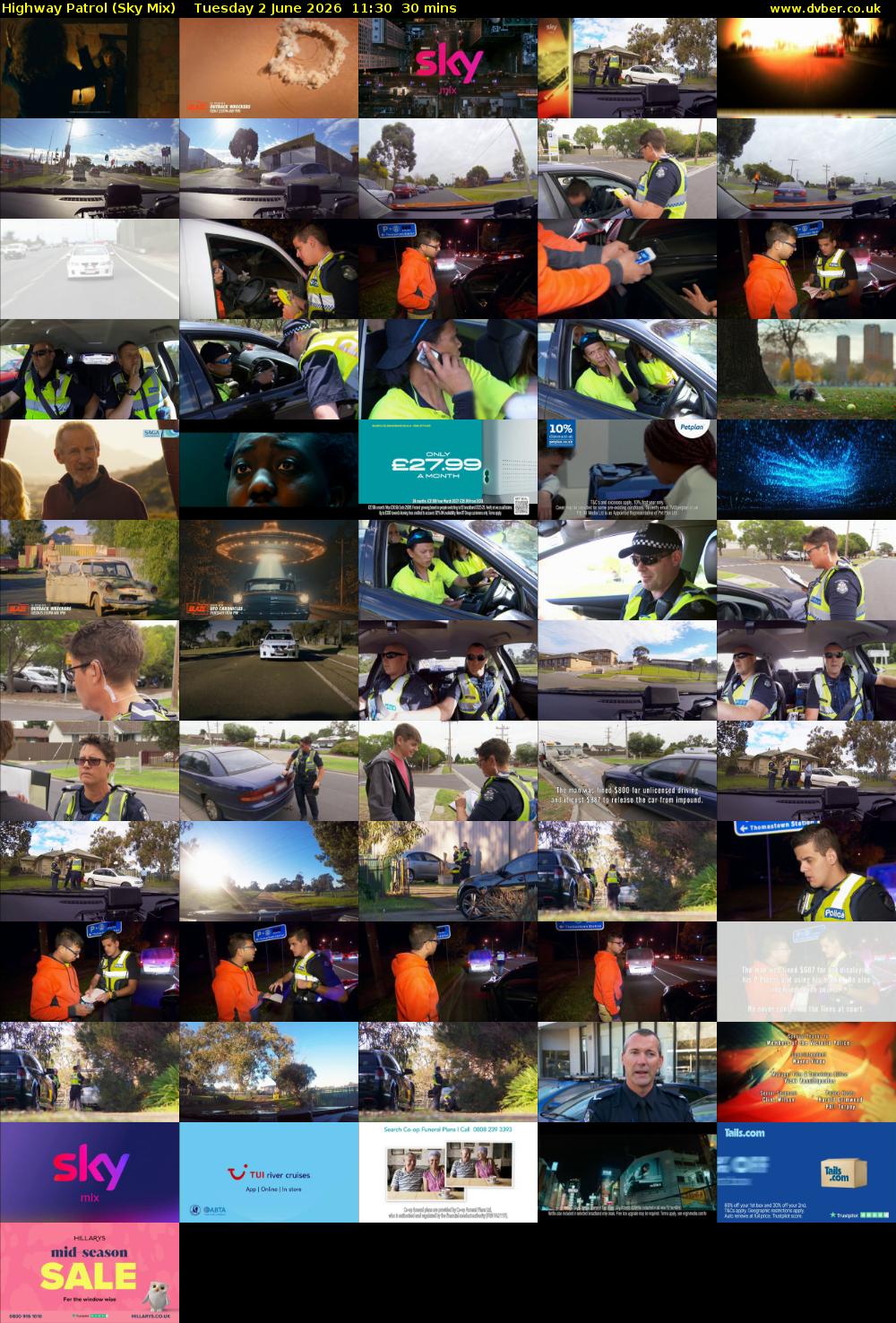 Highway Patrol (Sky Mix) Tuesday 2 June 2026 11:30 - 12:00