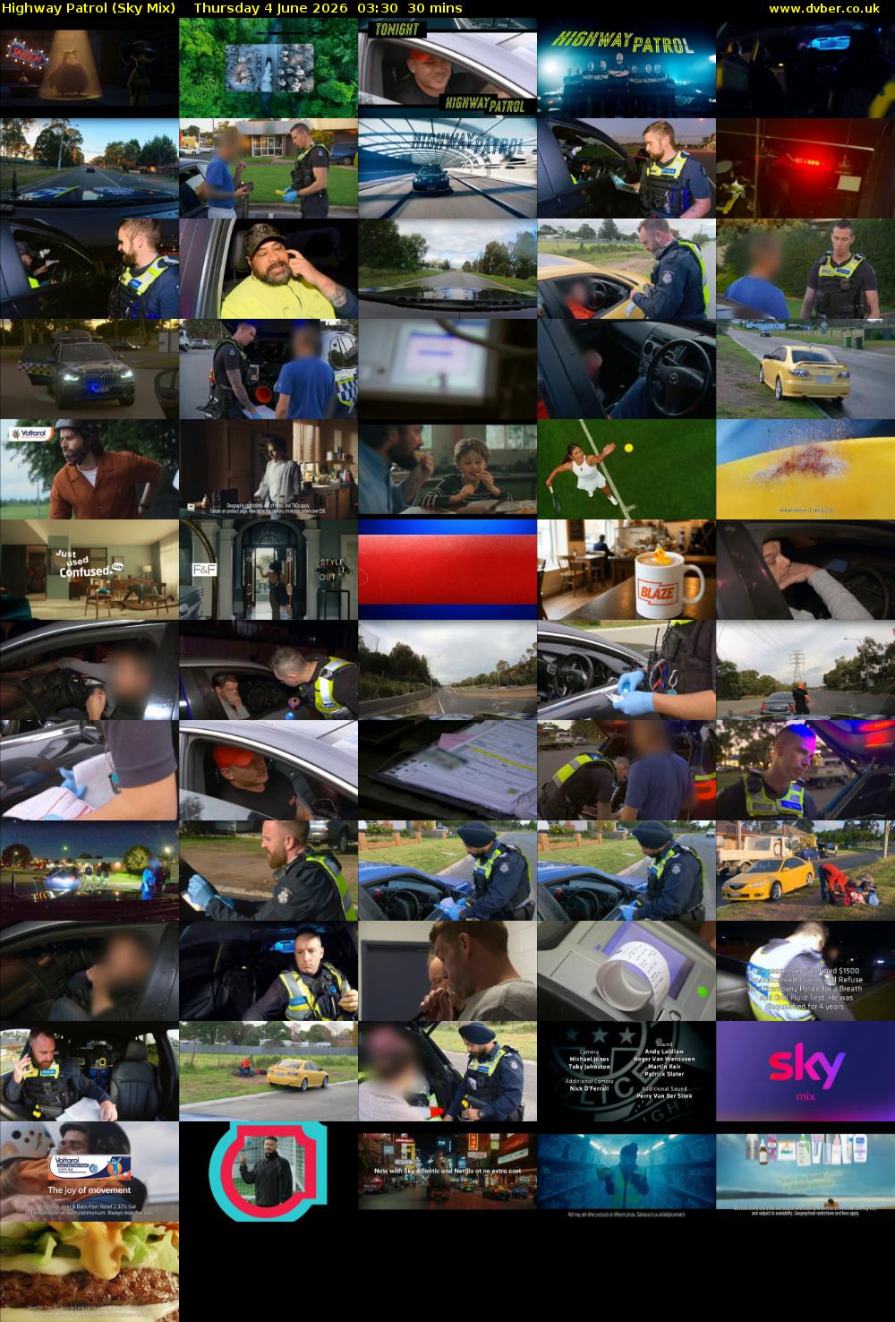 Highway Patrol (Sky Mix) Thursday 4 June 2026 03:30 - 04:00