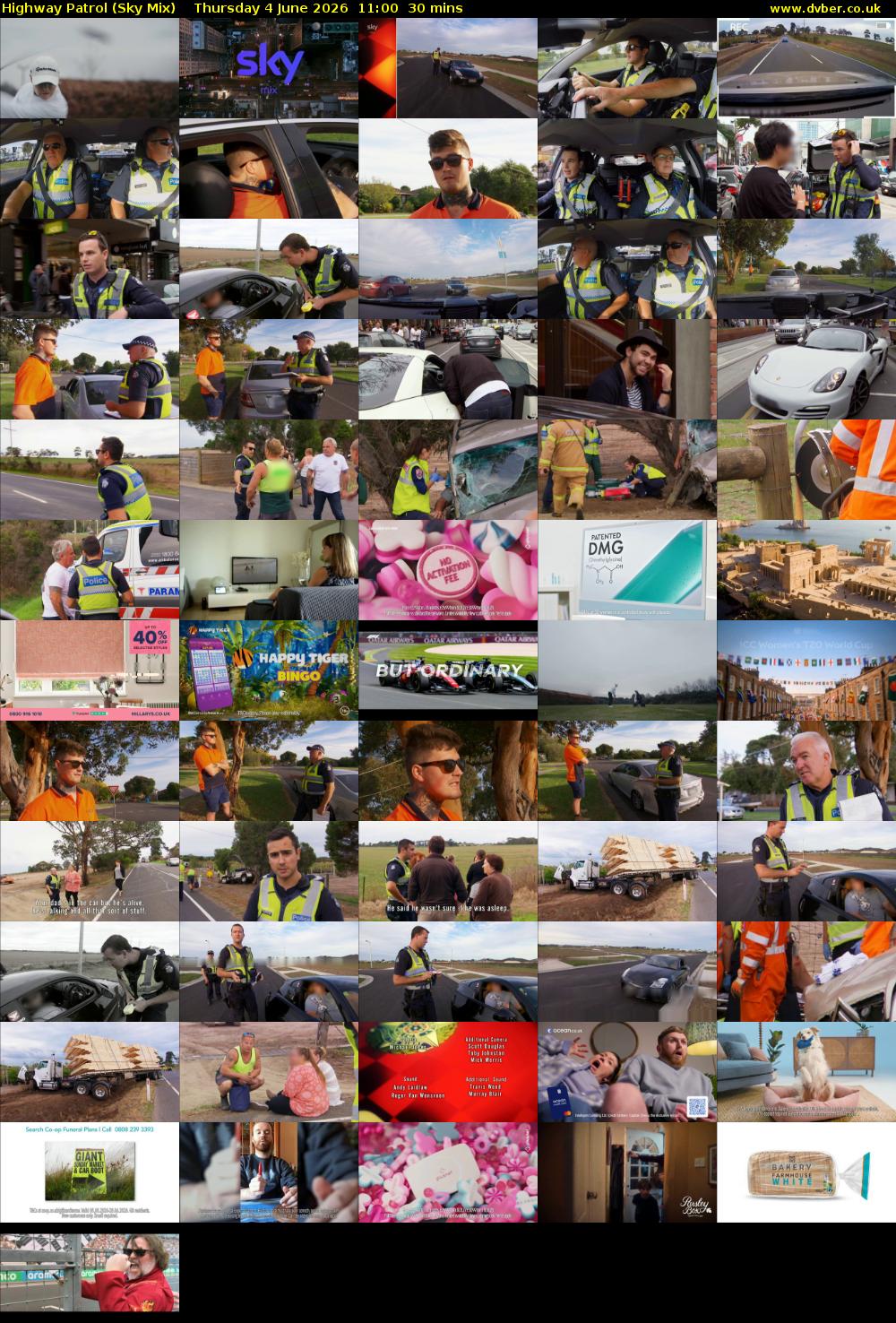Highway Patrol (Sky Mix) Thursday 4 June 2026 11:00 - 11:30