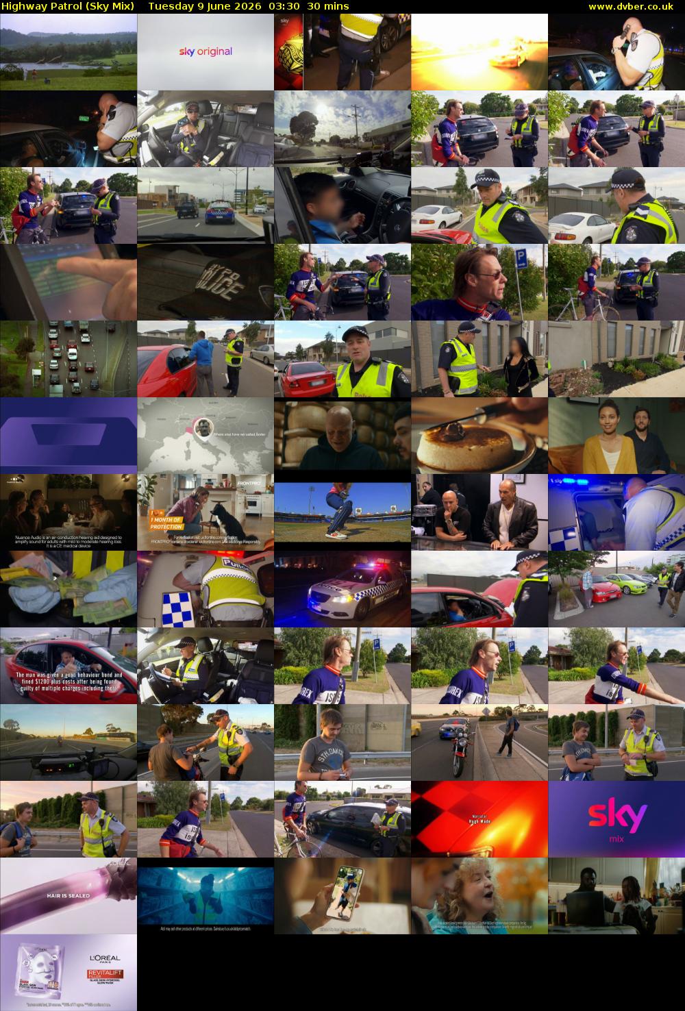 Highway Patrol (Sky Mix) Tuesday 9 June 2026 03:30 - 04:00