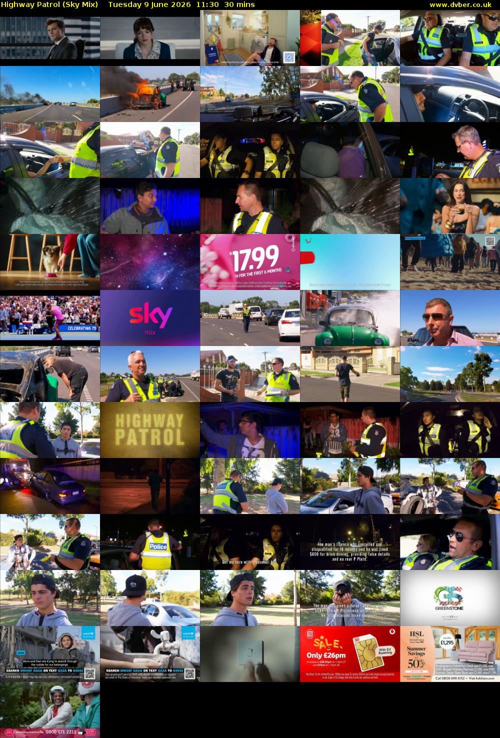 Highway Patrol (Sky Mix) Tuesday 9 June 2026 11:30 - 12:00