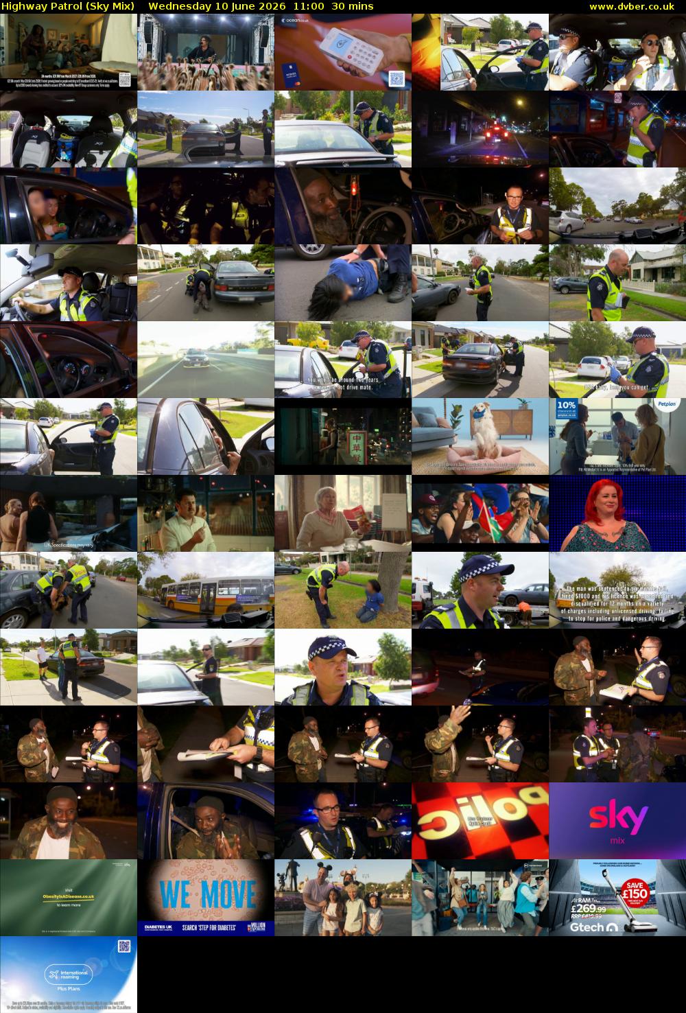 Highway Patrol (Sky Mix) Wednesday 10 June 2026 11:00 - 11:30