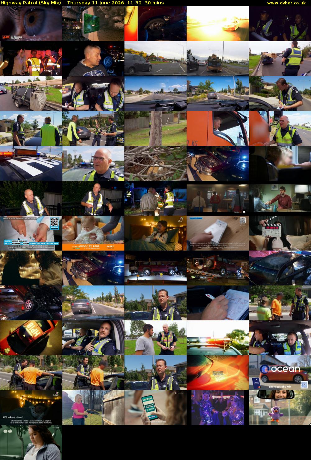 Highway Patrol (Sky Mix) Thursday 11 June 2026 11:30 - 12:00