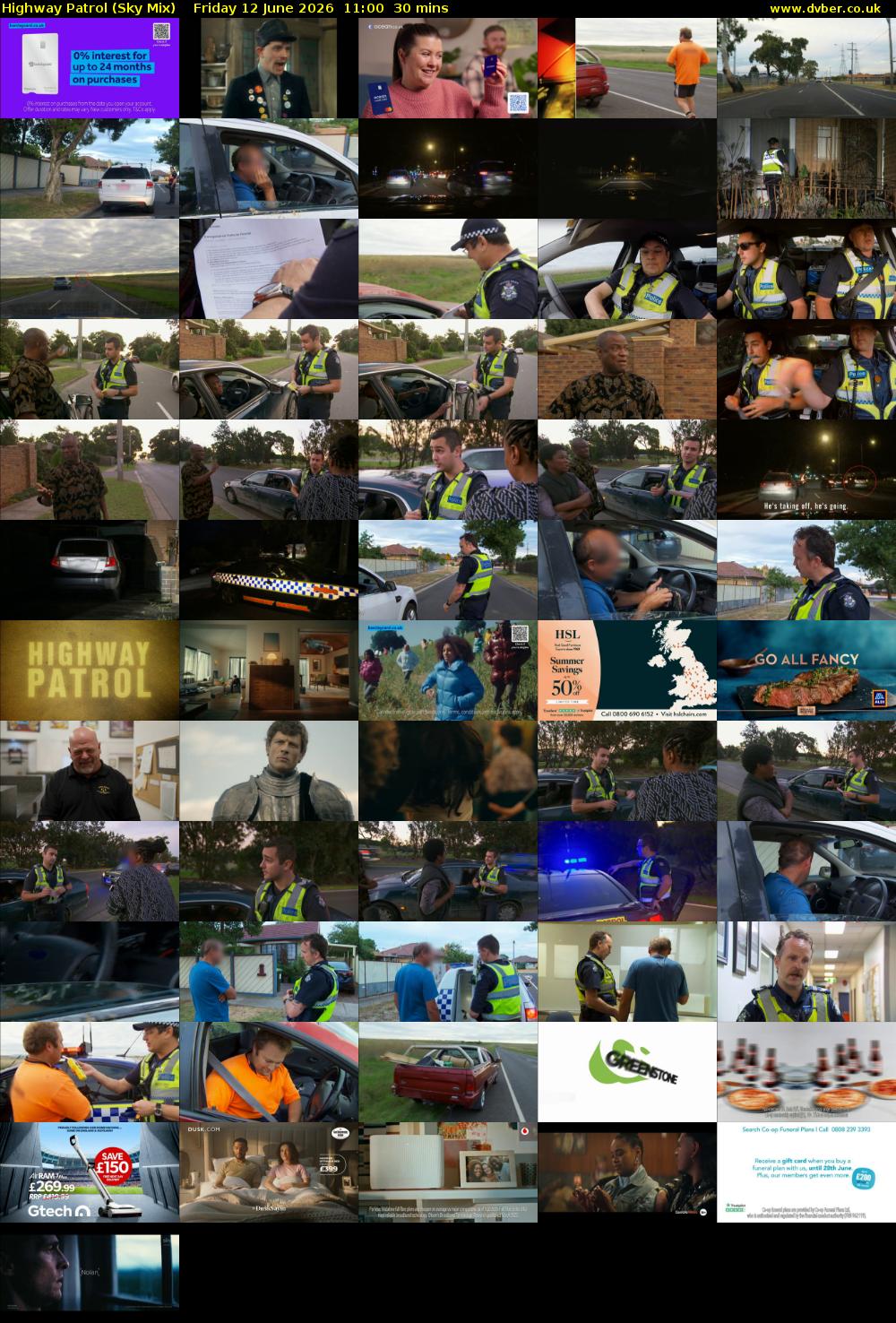Highway Patrol (Sky Mix) Friday 12 June 2026 11:00 - 11:30