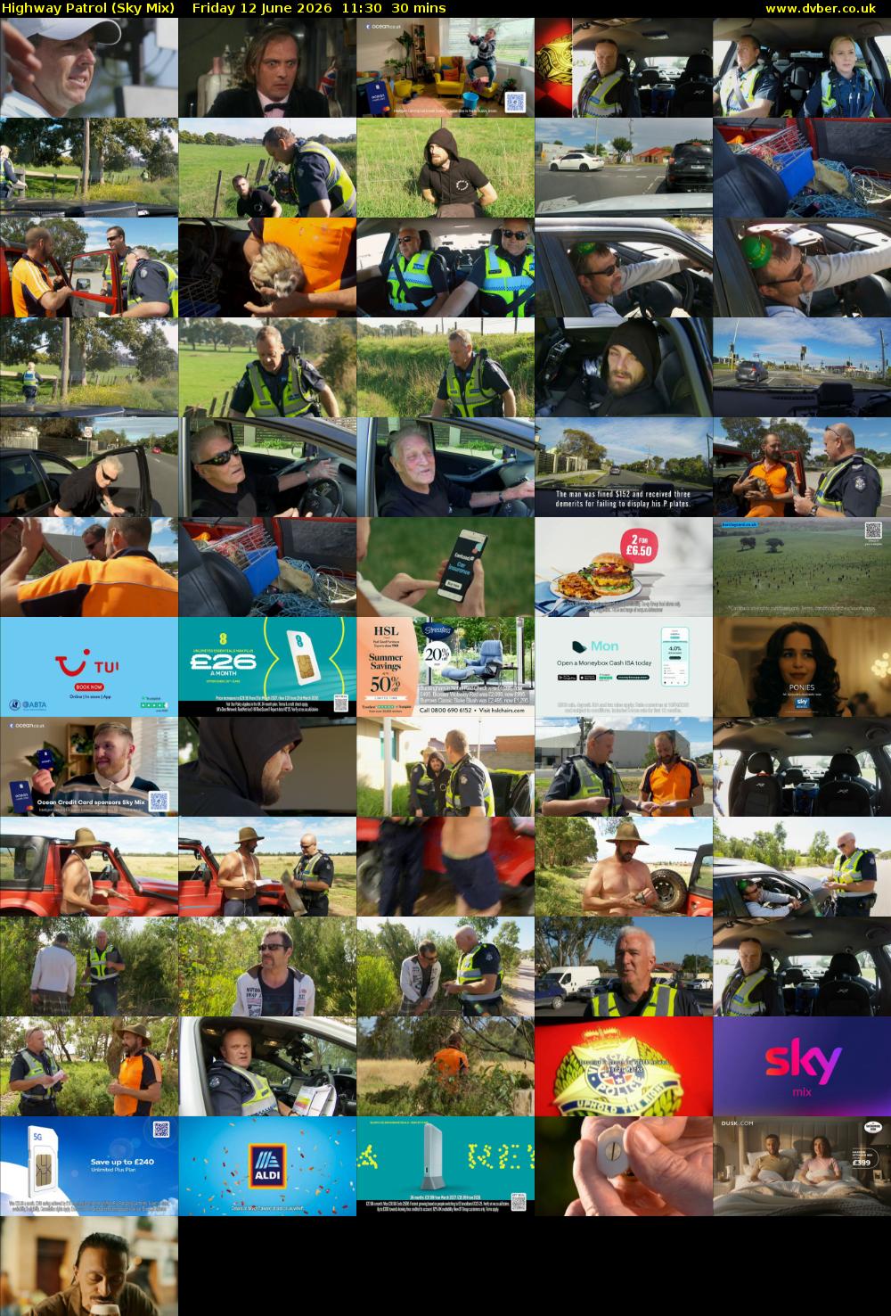 Highway Patrol (Sky Mix) Friday 12 June 2026 11:30 - 12:00