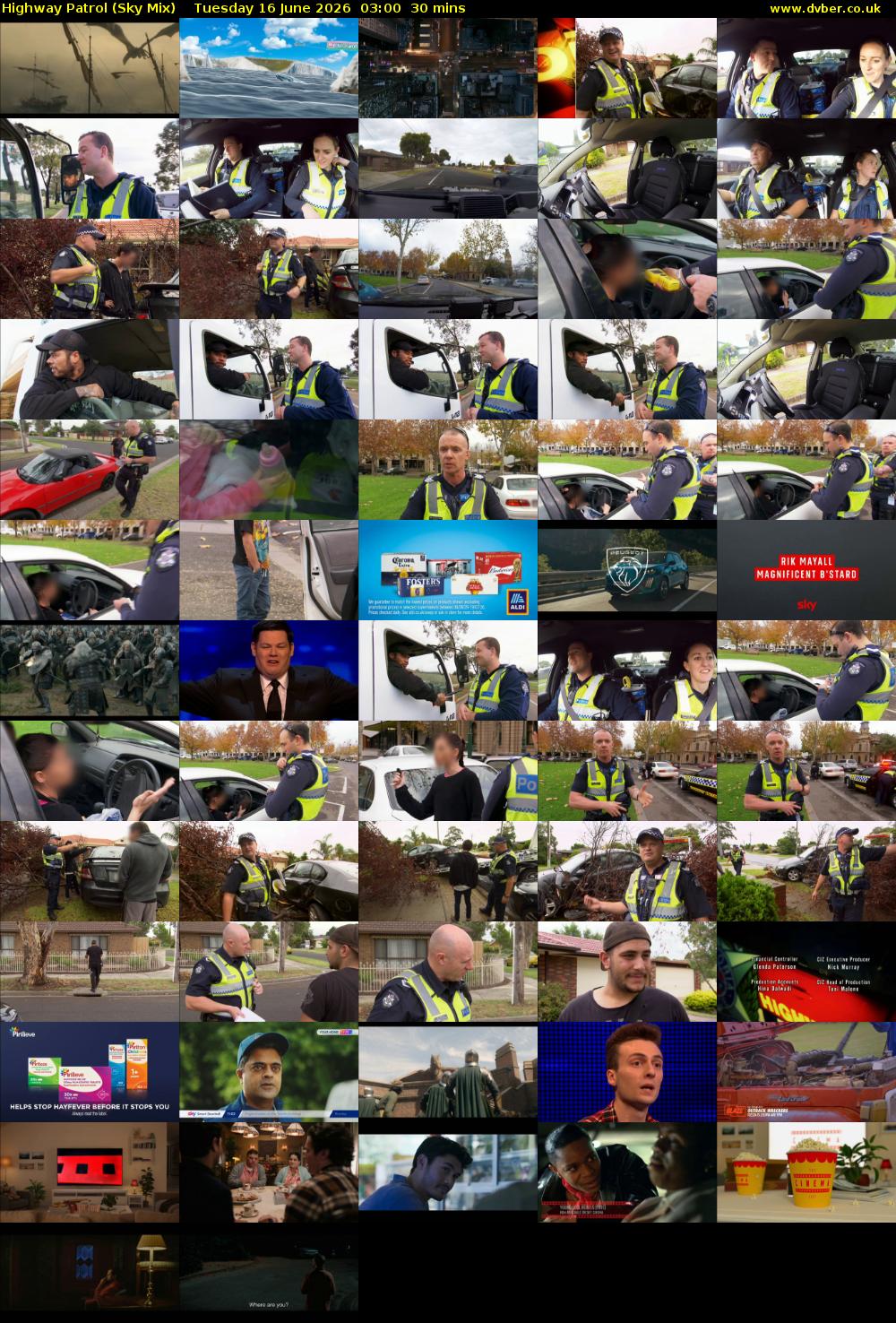 Highway Patrol (Sky Mix) Tuesday 16 June 2026 03:00 - 03:30