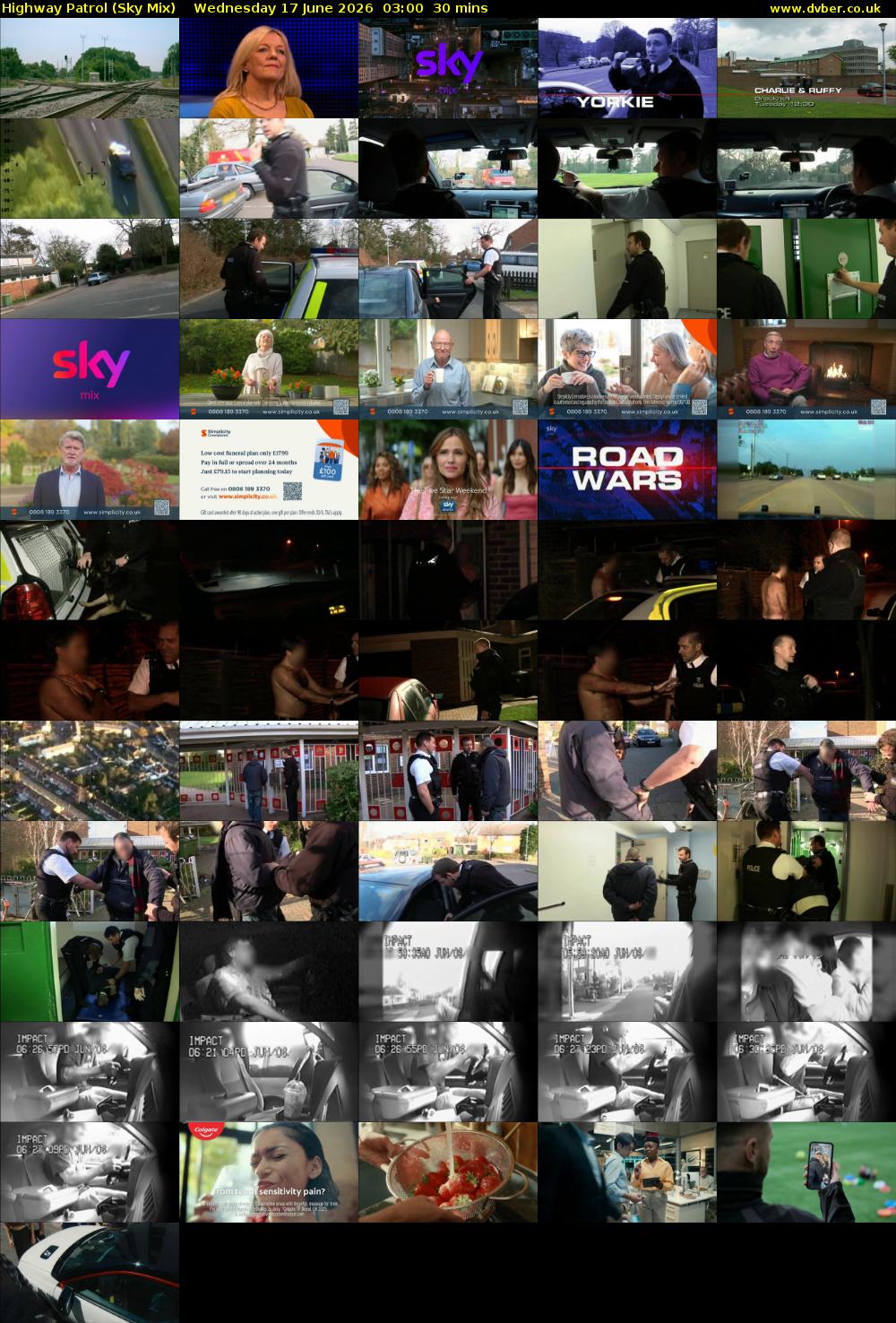 Highway Patrol (Sky Mix) Wednesday 17 June 2026 03:00 - 03:30