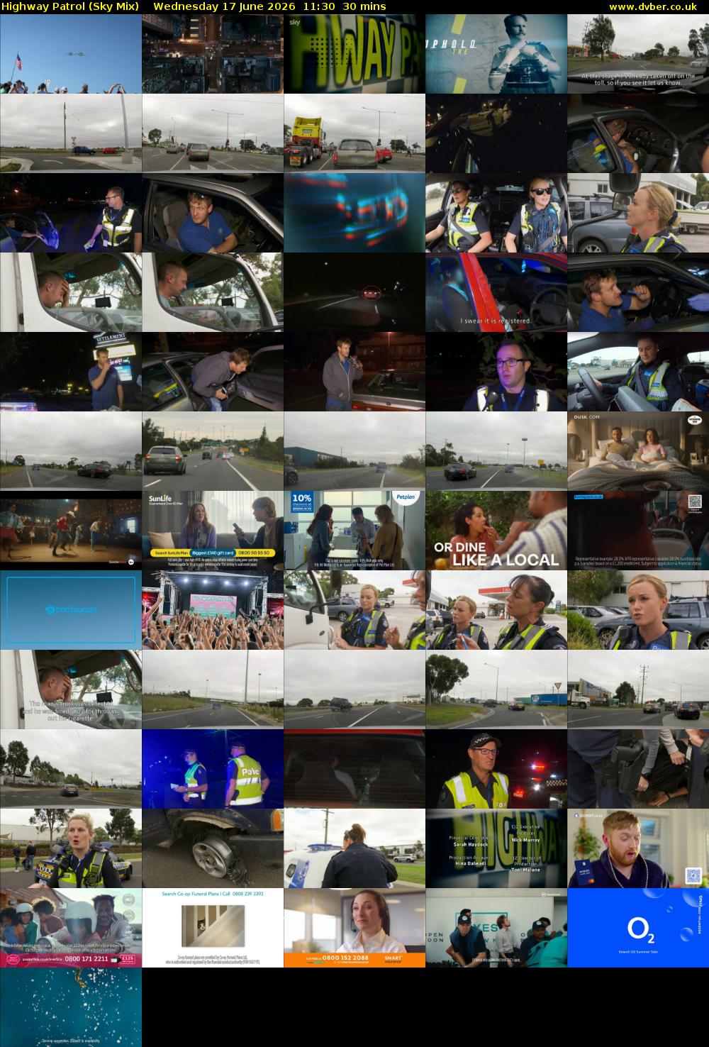 Highway Patrol (Sky Mix) Wednesday 17 June 2026 11:30 - 12:00