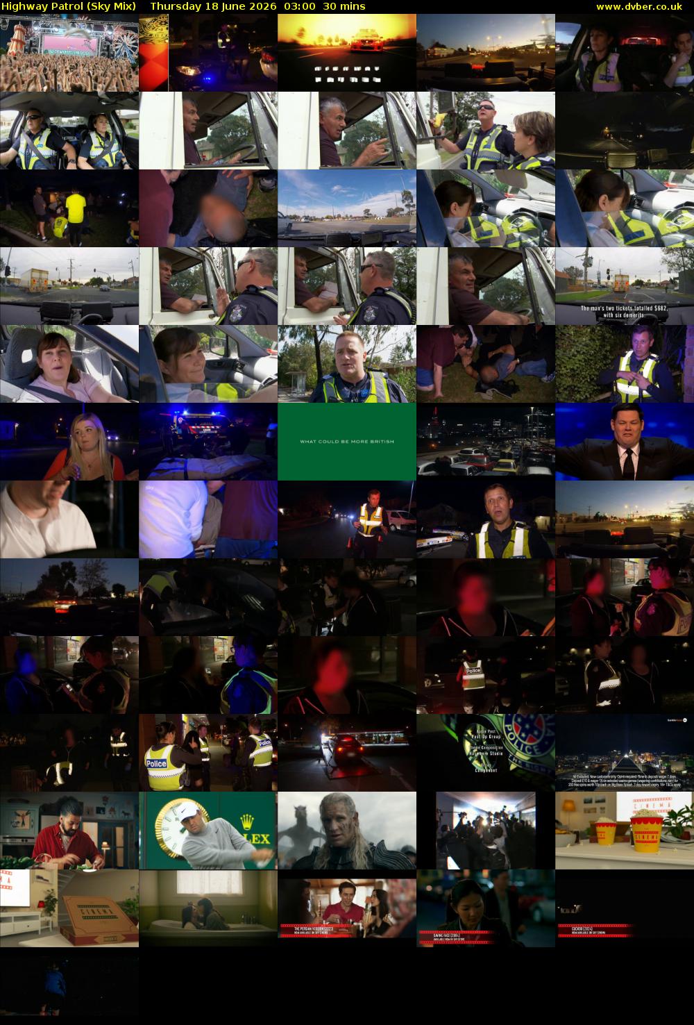 Highway Patrol (Sky Mix) Thursday 18 June 2026 03:00 - 03:30