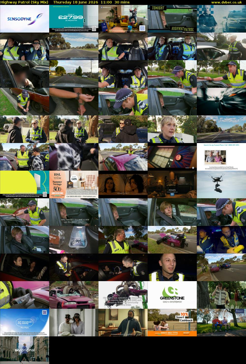 Highway Patrol (Sky Mix) Thursday 18 June 2026 11:00 - 11:30