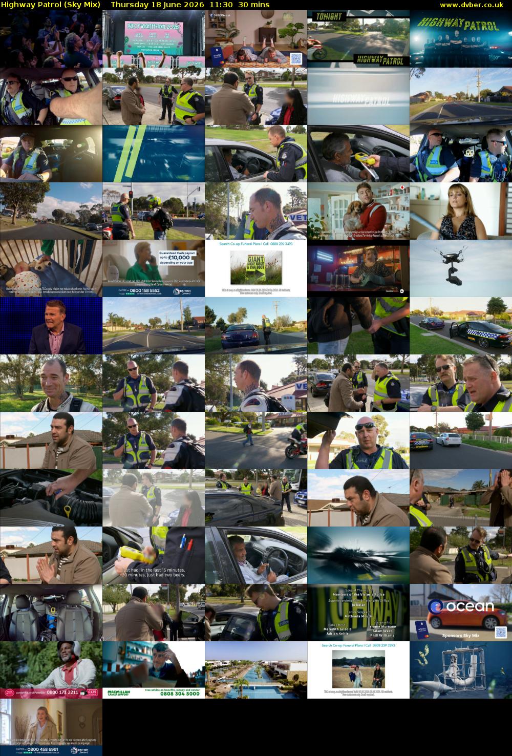 Highway Patrol (Sky Mix) Thursday 18 June 2026 11:30 - 12:00