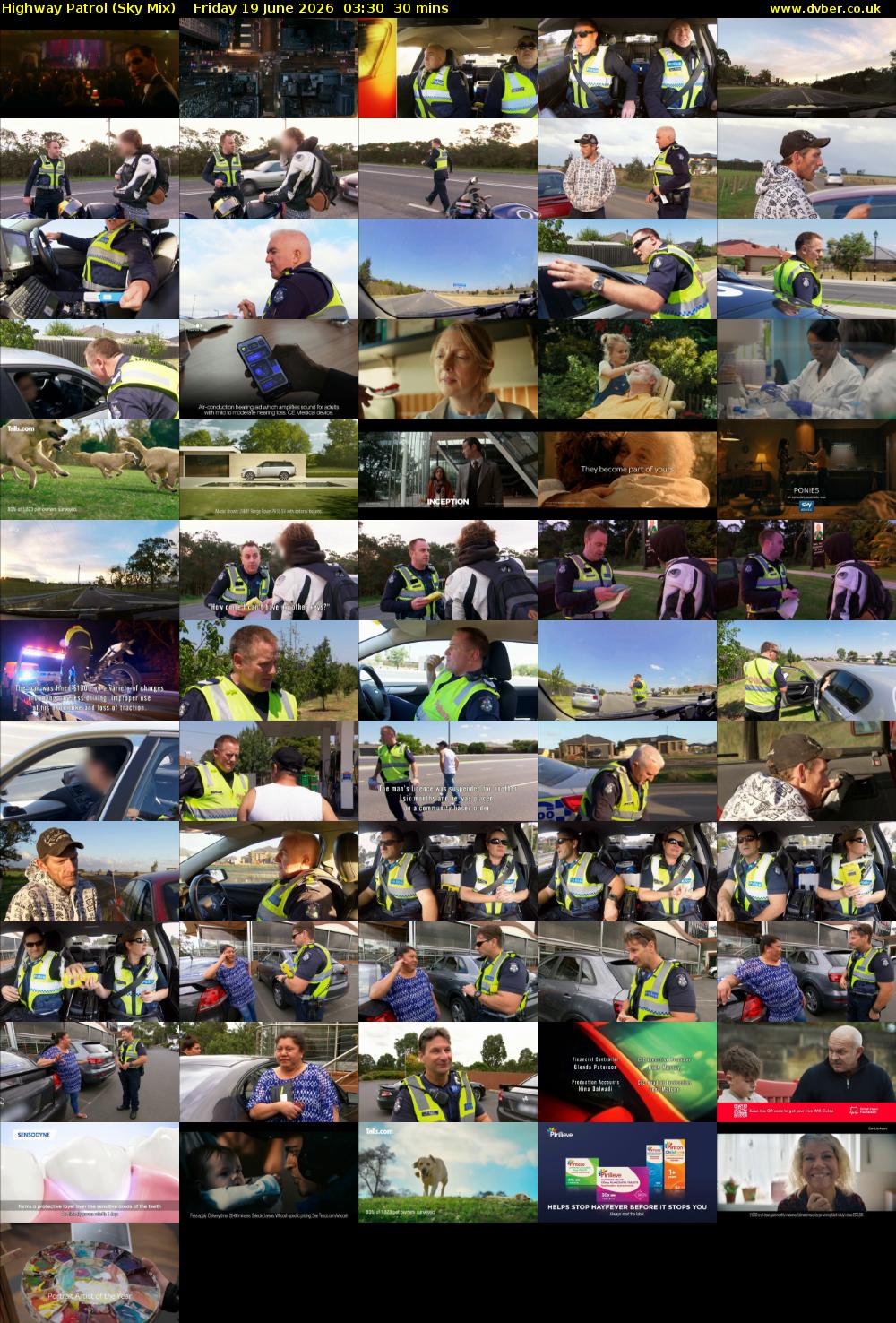 Highway Patrol (Sky Mix) Friday 19 June 2026 03:30 - 04:00