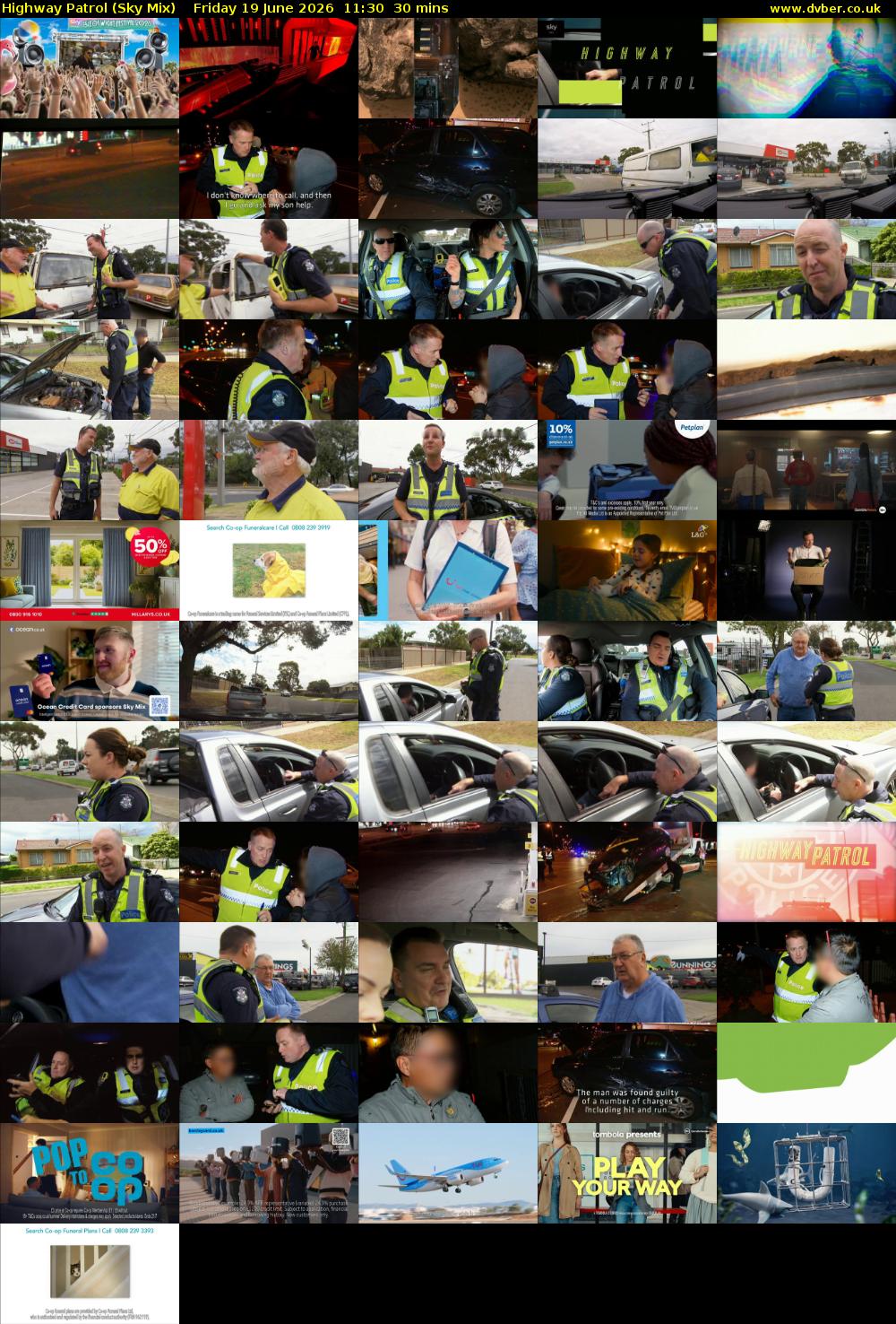 Highway Patrol (Sky Mix) Friday 19 June 2026 11:30 - 12:00