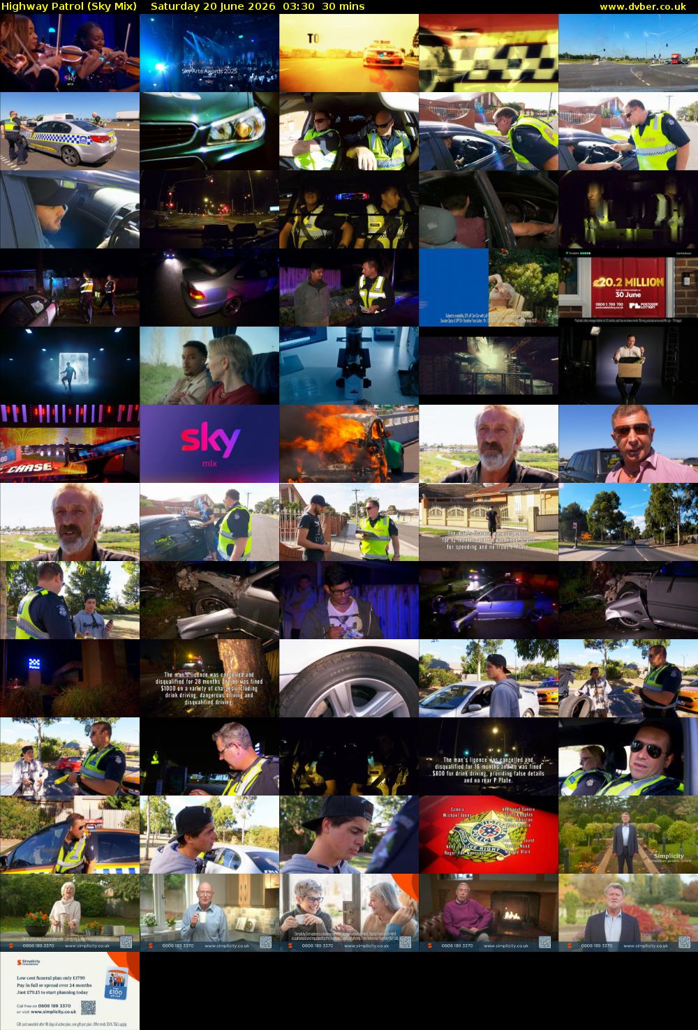 Highway Patrol (Sky Mix) Saturday 20 June 2026 03:30 - 04:00