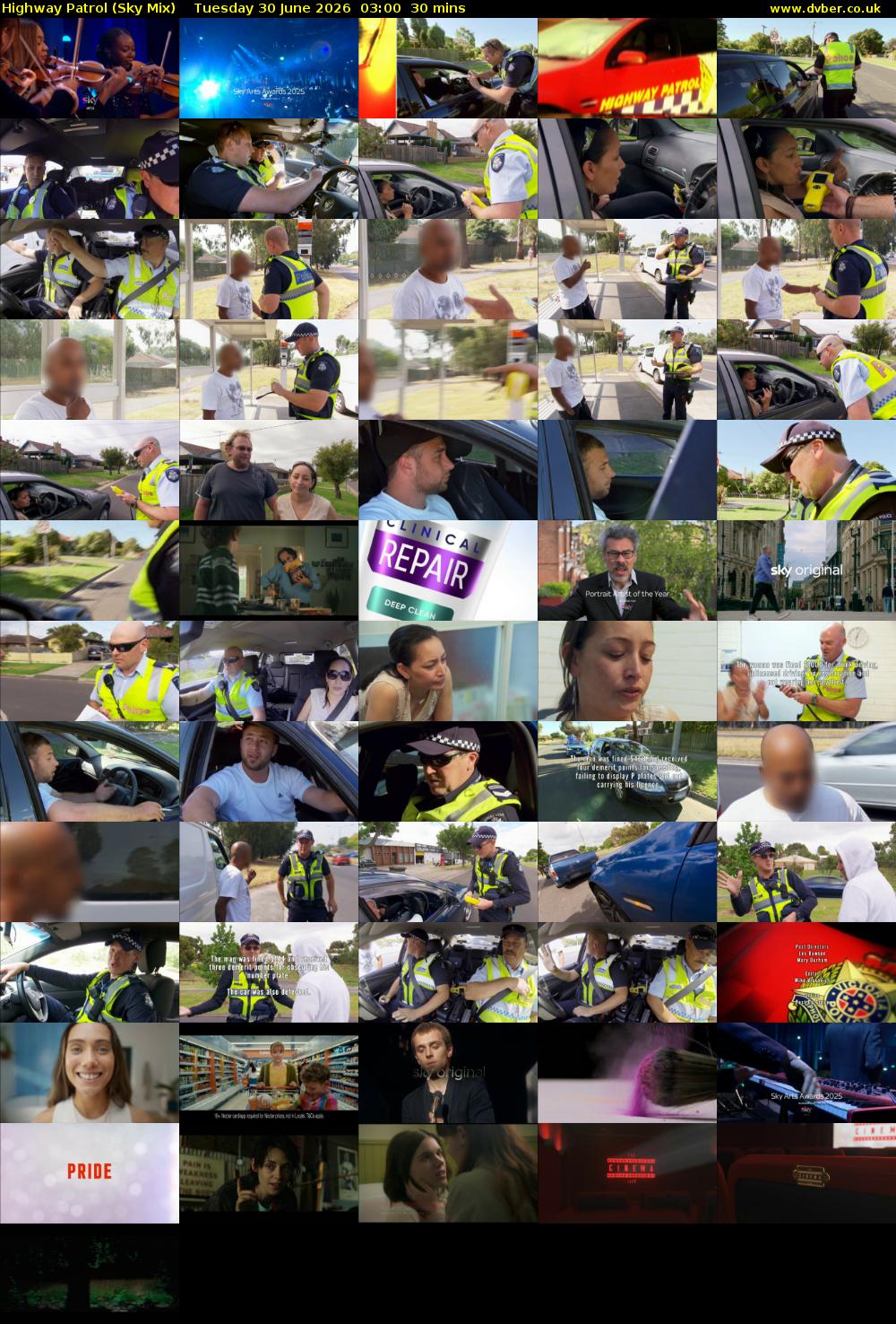 Highway Patrol (Sky Mix) Tuesday 30 June 2026 03:00 - 03:30