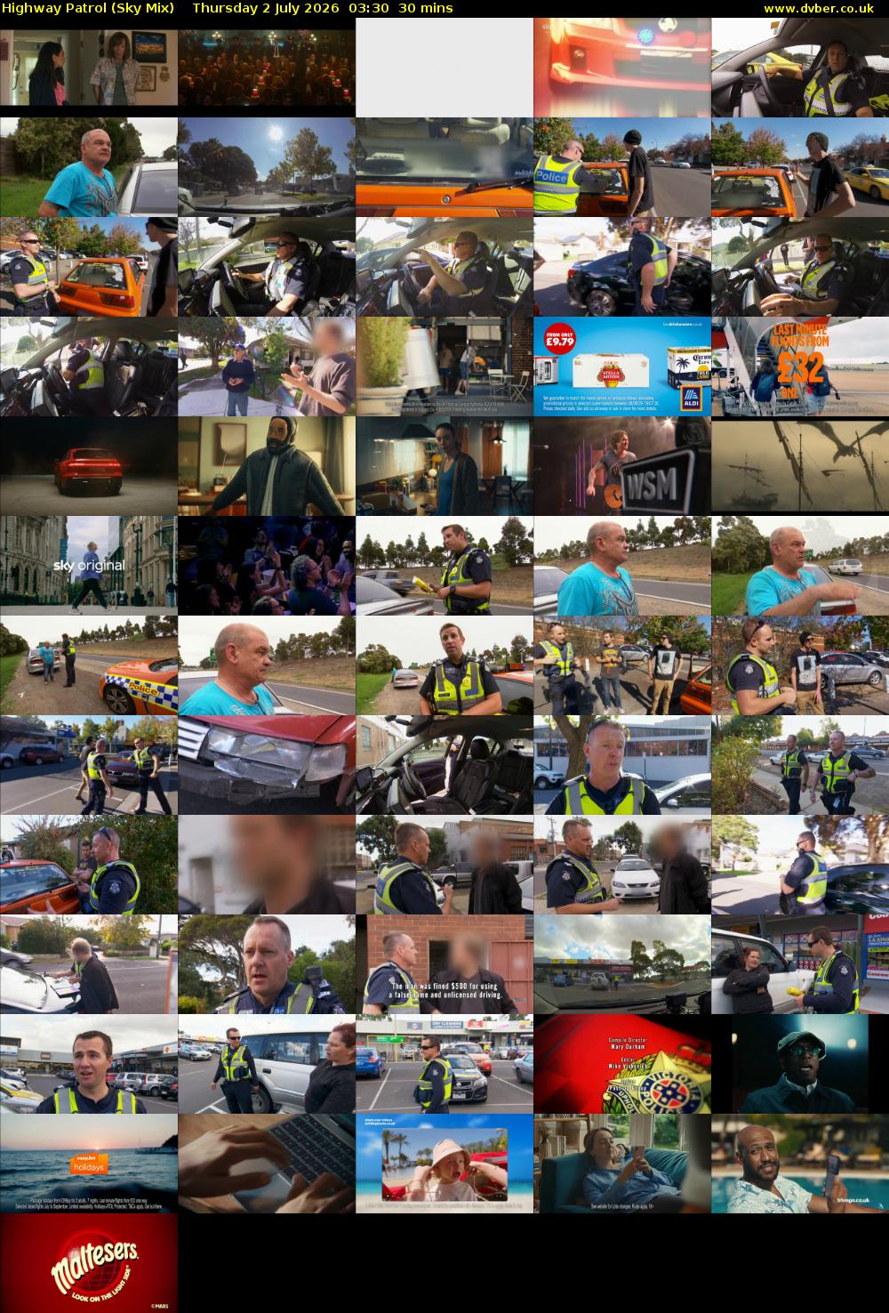 Highway Patrol (Sky Mix) Thursday 2 July 2026 03:30 - 04:00