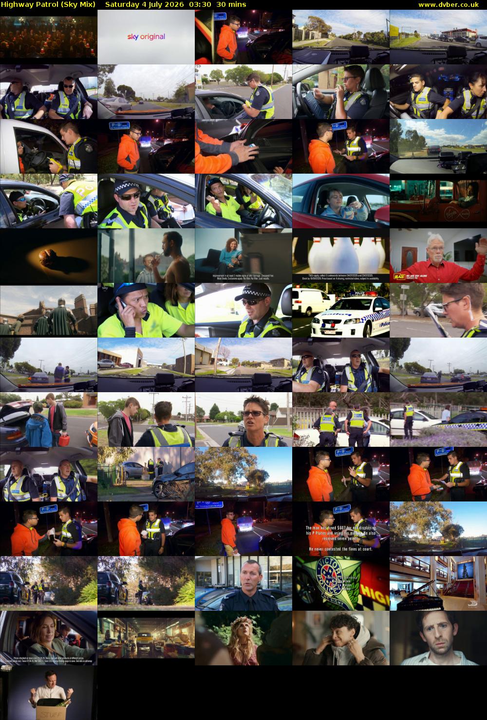 Highway Patrol (Sky Mix) Saturday 4 July 2026 03:30 - 04:00