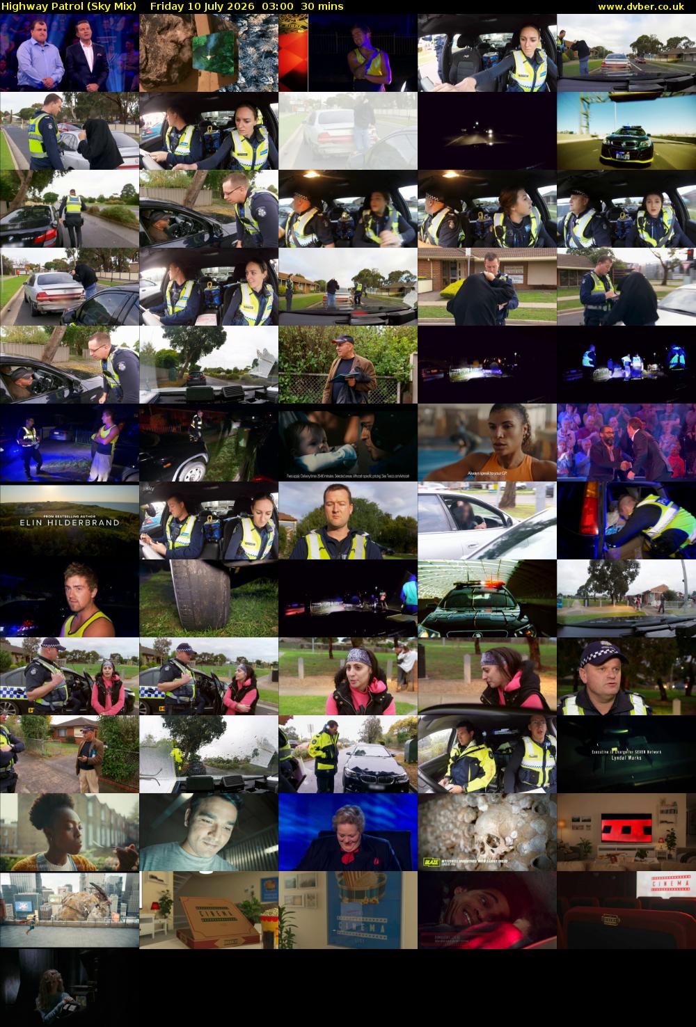 Highway Patrol (Sky Mix) Friday 10 July 2026 03:00 - 03:30
