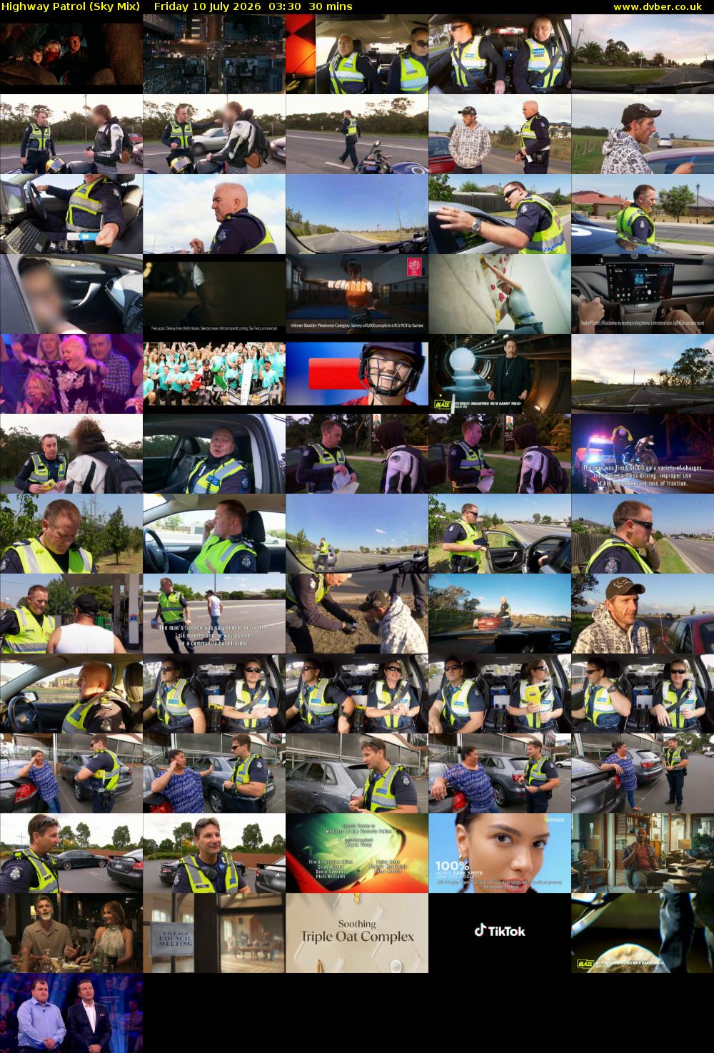 Highway Patrol (Sky Mix) Friday 10 July 2026 03:30 - 04:00