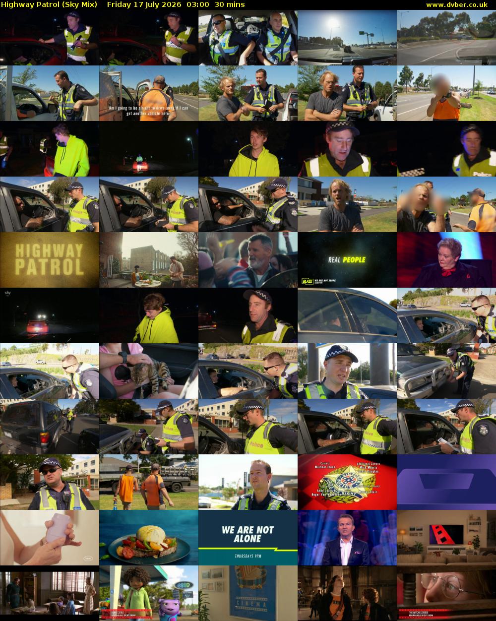 Highway Patrol (Sky Mix) Friday 17 July 2026 03:00 - 03:30