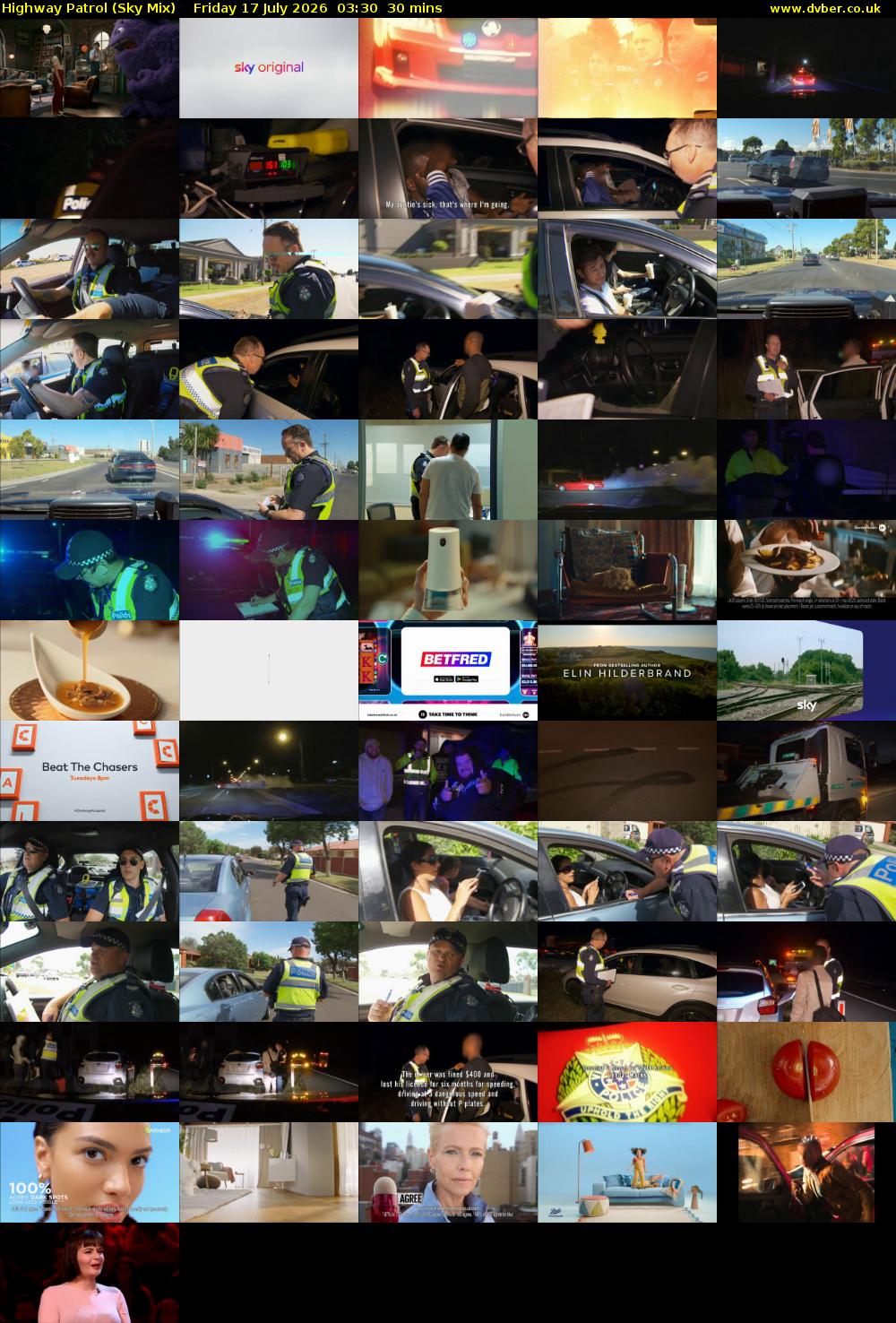 Highway Patrol (Sky Mix) Friday 17 July 2026 03:30 - 04:00