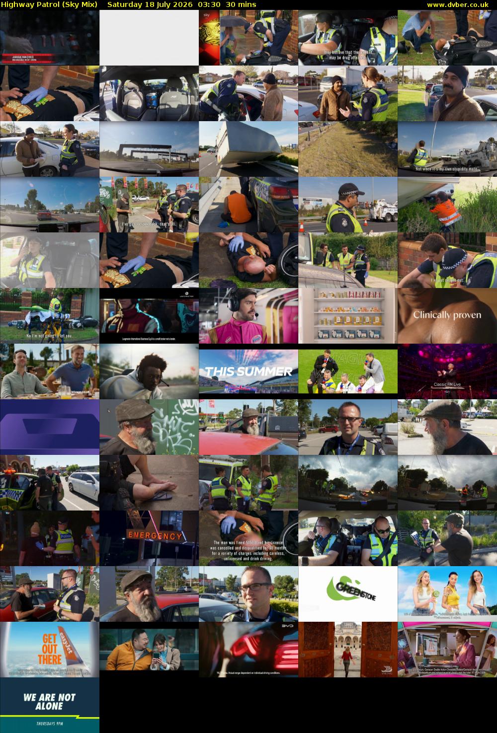 Highway Patrol (Sky Mix) Saturday 18 July 2026 03:30 - 04:00