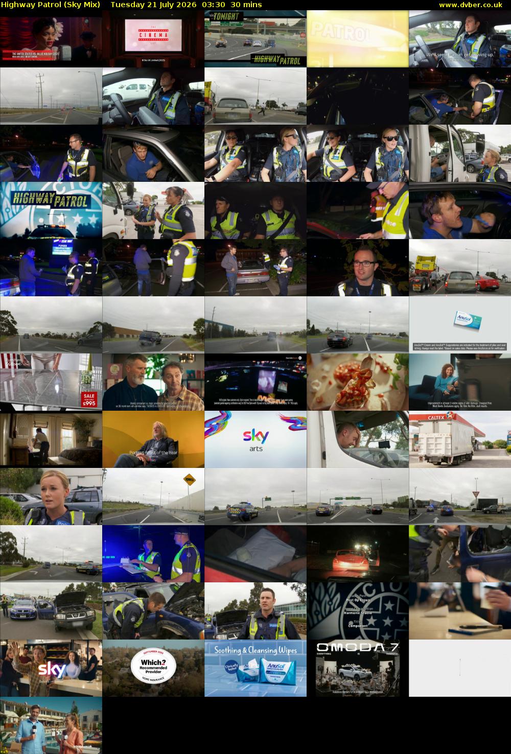 Highway Patrol (Sky Mix) Tuesday 21 July 2026 03:30 - 04:00