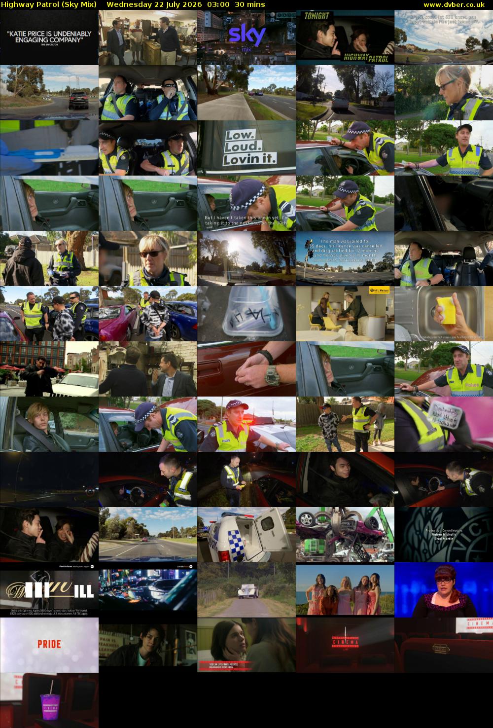 Highway Patrol (Sky Mix) Wednesday 22 July 2026 03:00 - 03:30