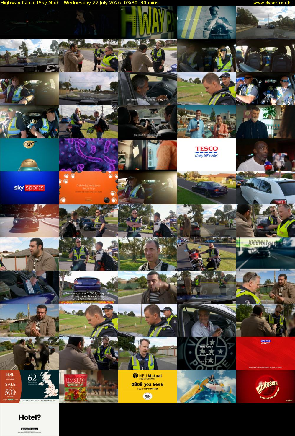 Highway Patrol (Sky Mix) Wednesday 22 July 2026 03:30 - 04:00