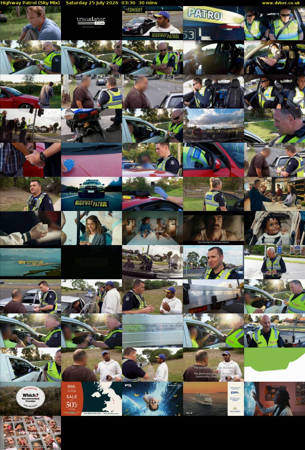 Highway Patrol (Sky Mix) Saturday 25 July 2026 03:30 - 04:00