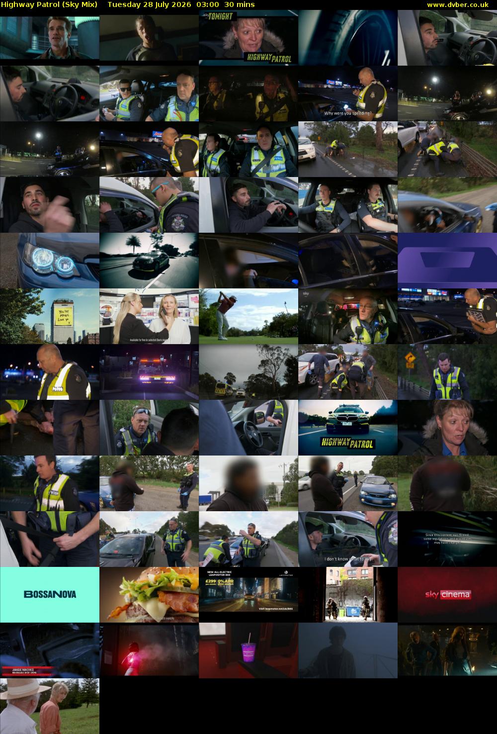 Highway Patrol (Sky Mix) Tuesday 28 July 2026 03:00 - 03:30
