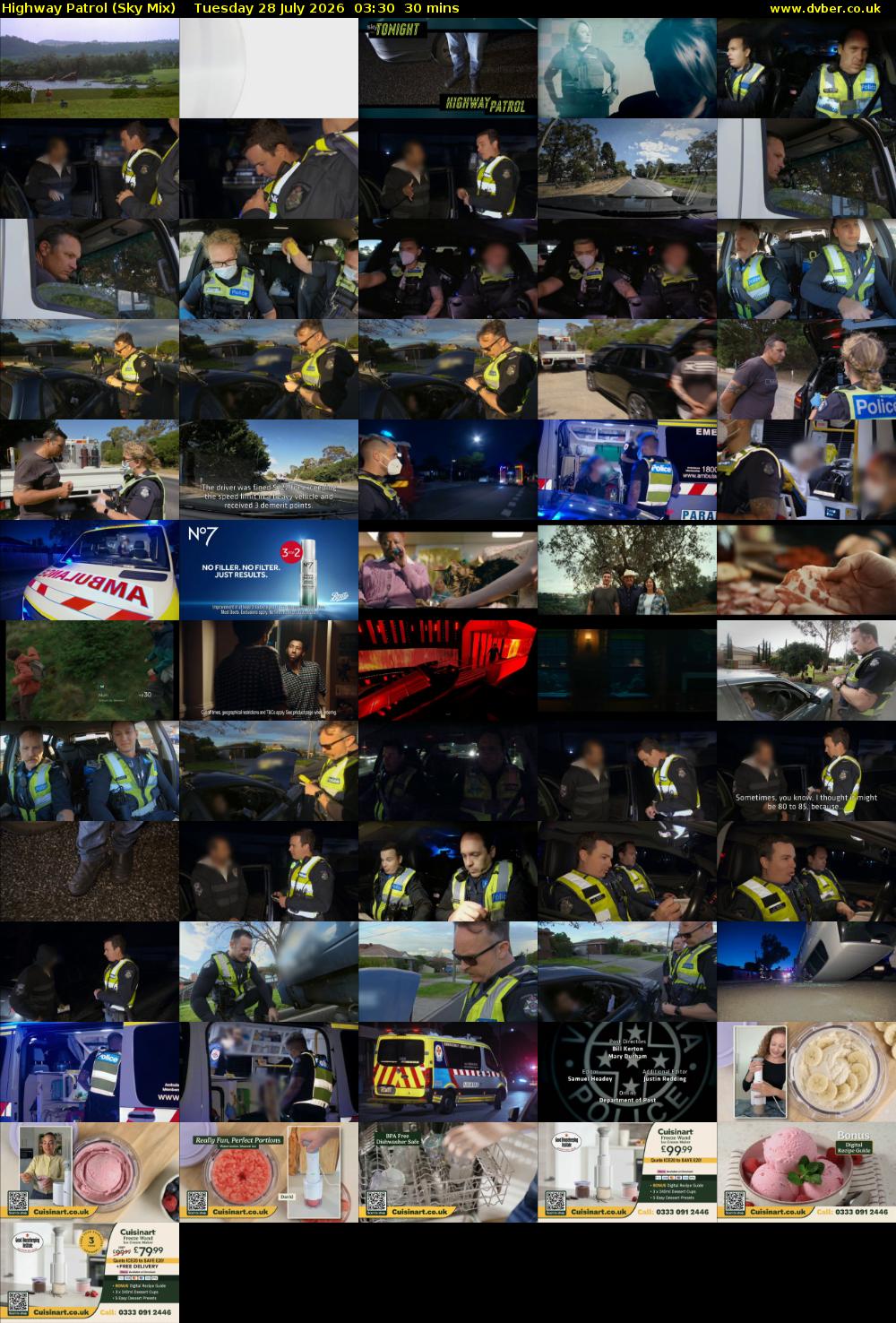 Highway Patrol (Sky Mix) Tuesday 28 July 2026 03:30 - 04:00