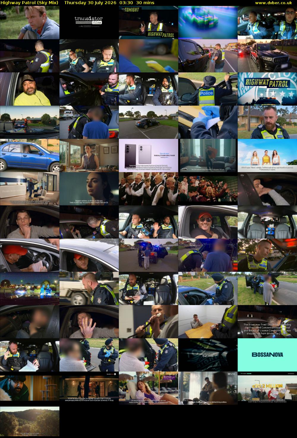 Highway Patrol (Sky Mix) Thursday 30 July 2026 03:30 - 04:00