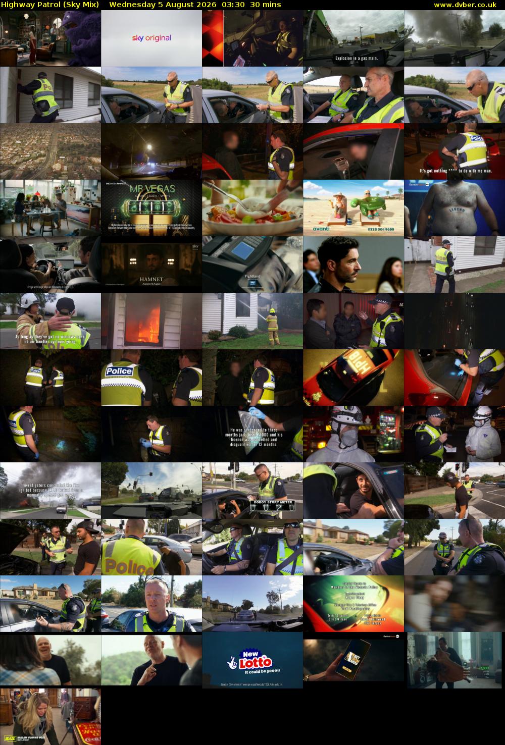 Highway Patrol (Sky Mix) Wednesday 5 August 2026 03:30 - 04:00
