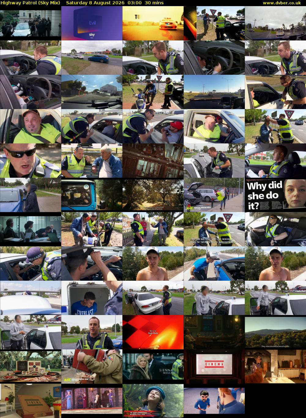Highway Patrol (Sky Mix) Saturday 8 August 2026 03:00 - 03:30
