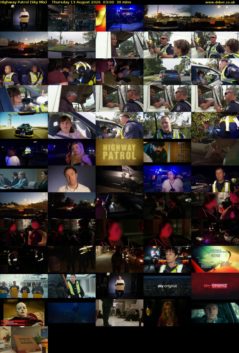Highway Patrol (Sky Mix) Thursday 13 August 2026 03:00 - 03:30