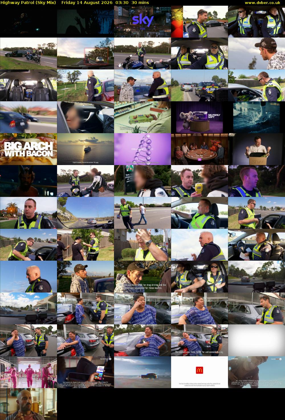 Highway Patrol (Sky Mix) Friday 14 August 2026 03:30 - 04:00