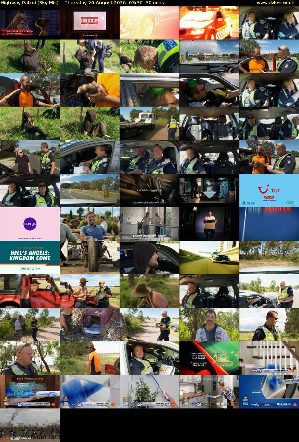 Highway Patrol (Sky Mix) Thursday 20 August 2026 03:30 - 04:00