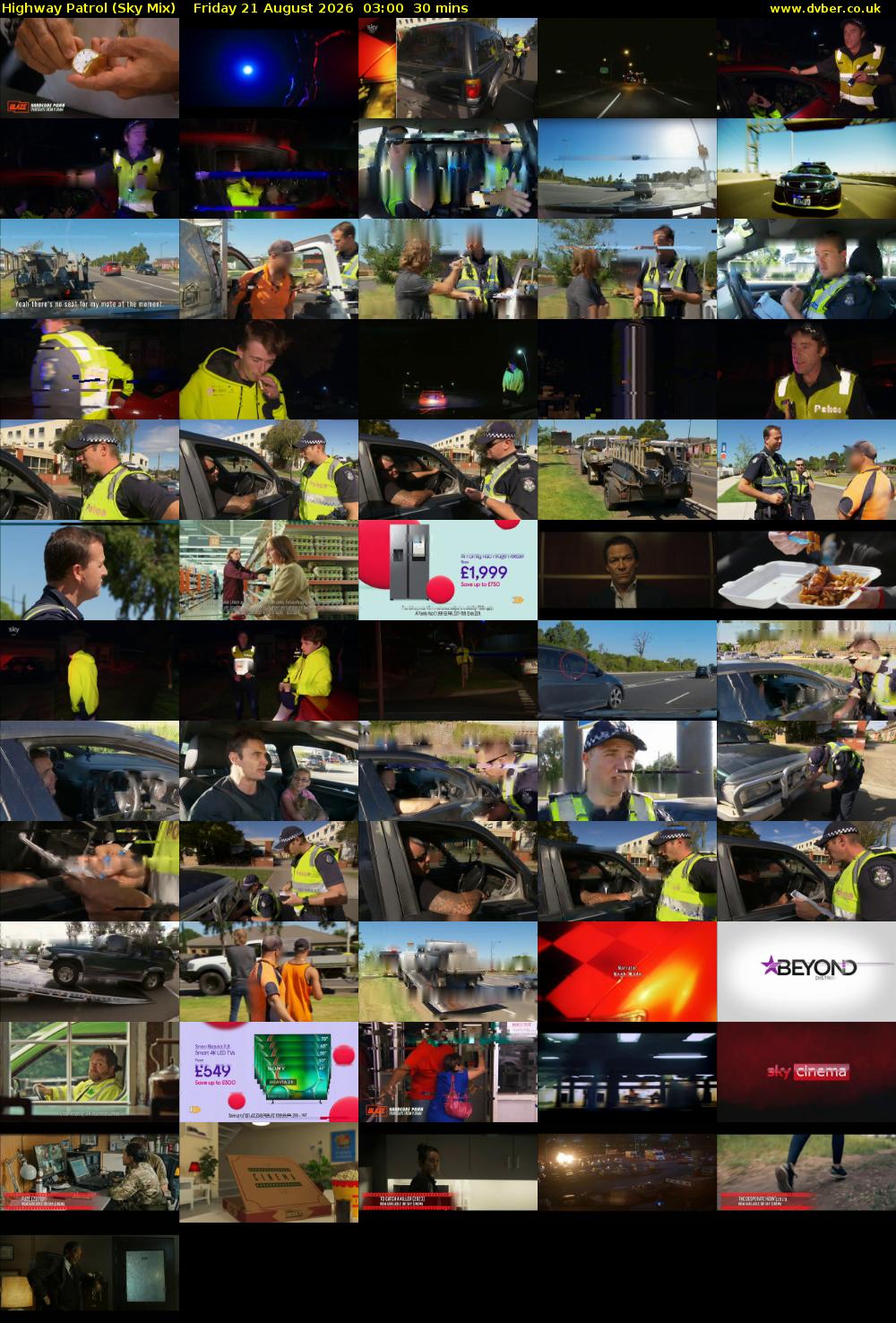 Highway Patrol (Sky Mix) Friday 21 August 2026 03:00 - 03:30