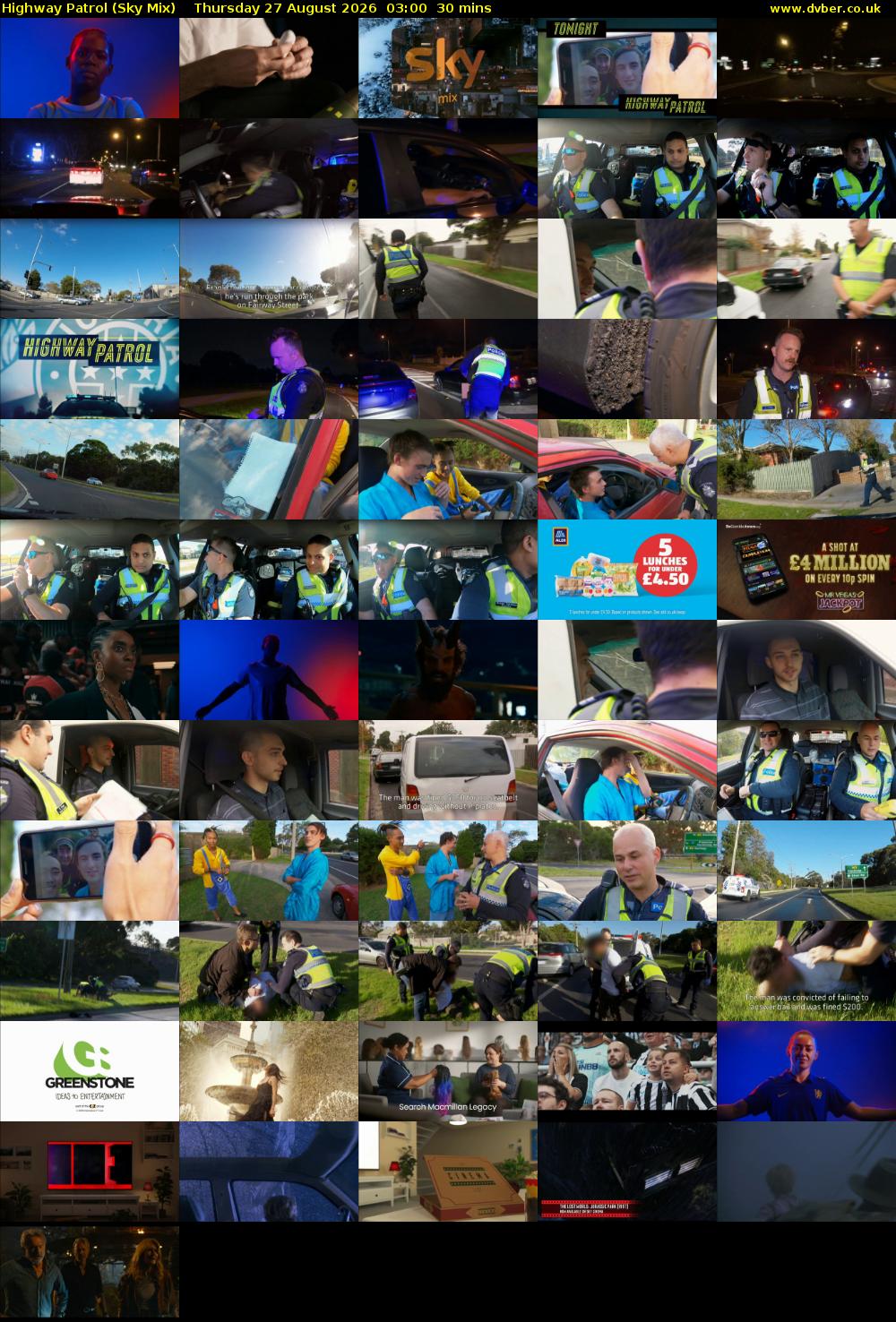Highway Patrol (Sky Mix) Thursday 27 August 2026 03:00 - 03:30